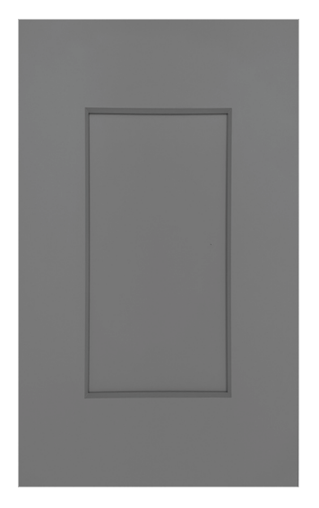 A minimalist gray panel with a rectangular inset.