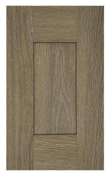 Wooden cabinet door panel with a natural grain finish.